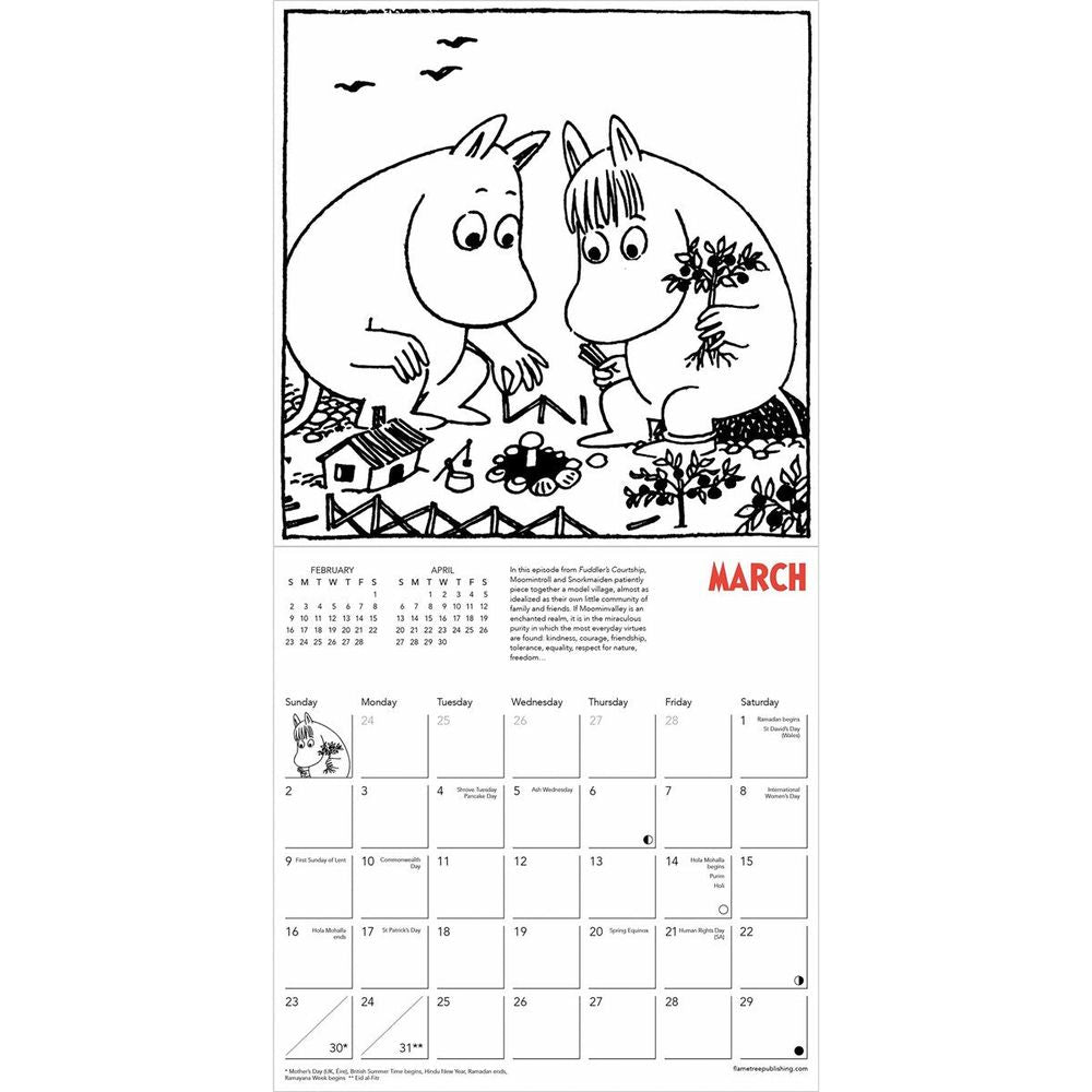 Moomin Comic Strip Mini Wall Calendar 2025 The Official Moomin Shop Moomin Desk Calendar 2025