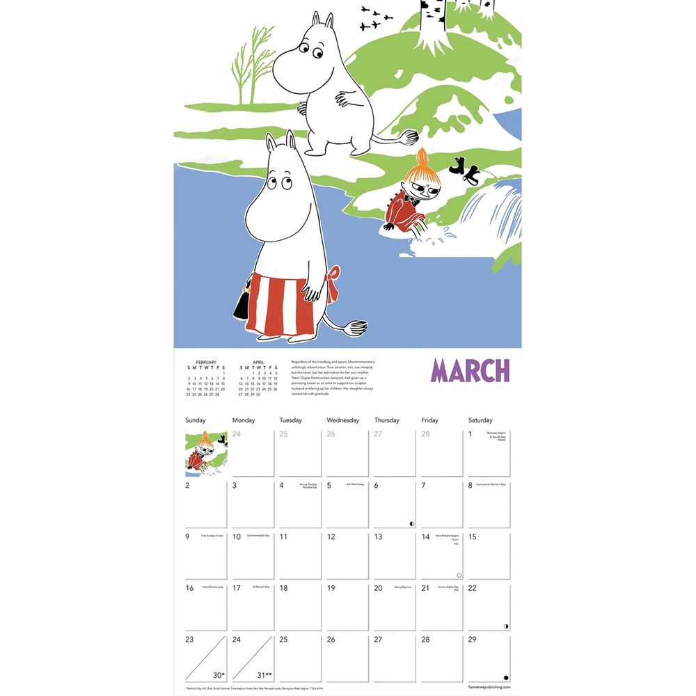 Moomin Wall Calendar 2025 The Official Moomin Shop United Kingdom Moomin Desk Calendar 2025