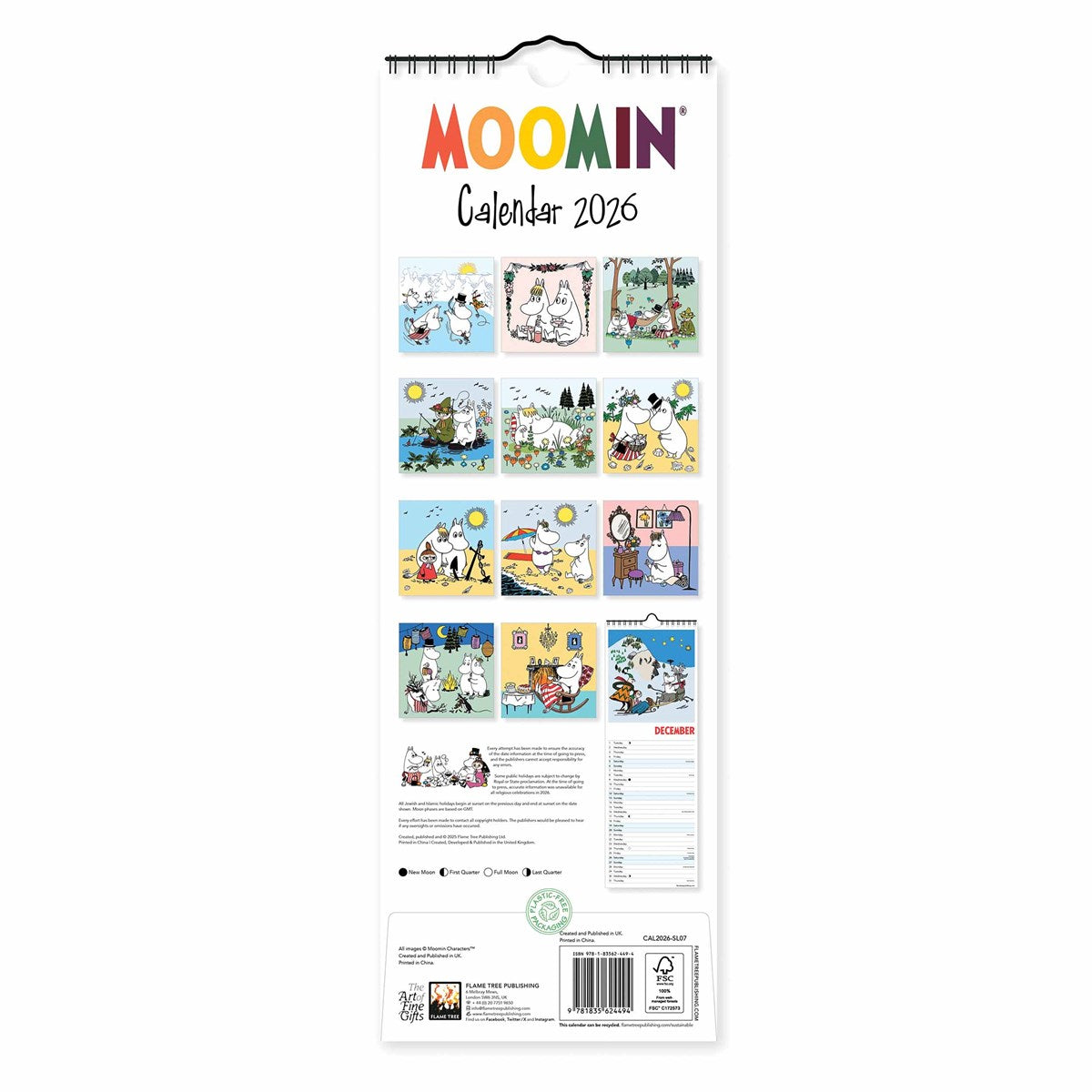 Moomin Slim Calendar 2026