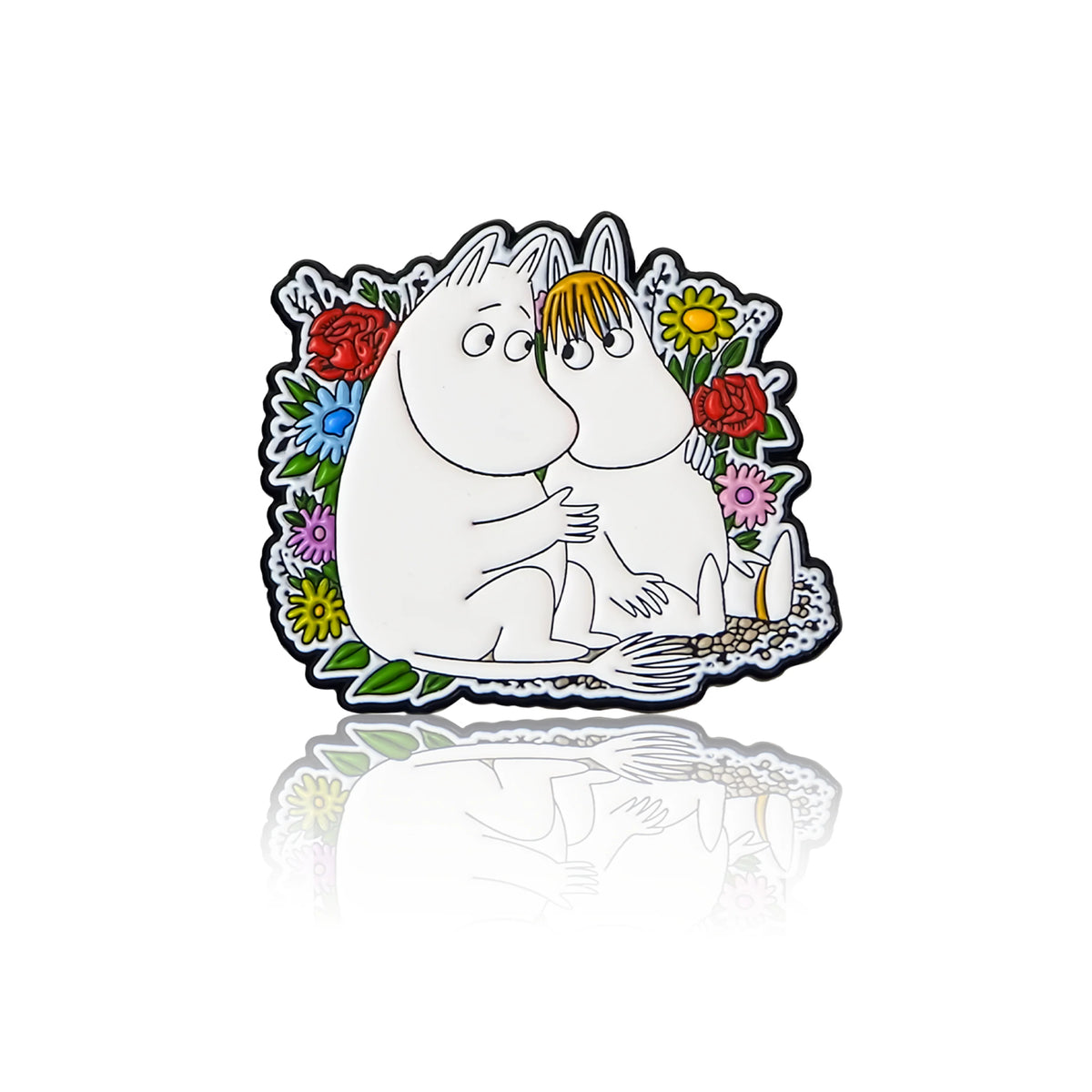Moomintroll & Snorkmaiden Flowers Pin