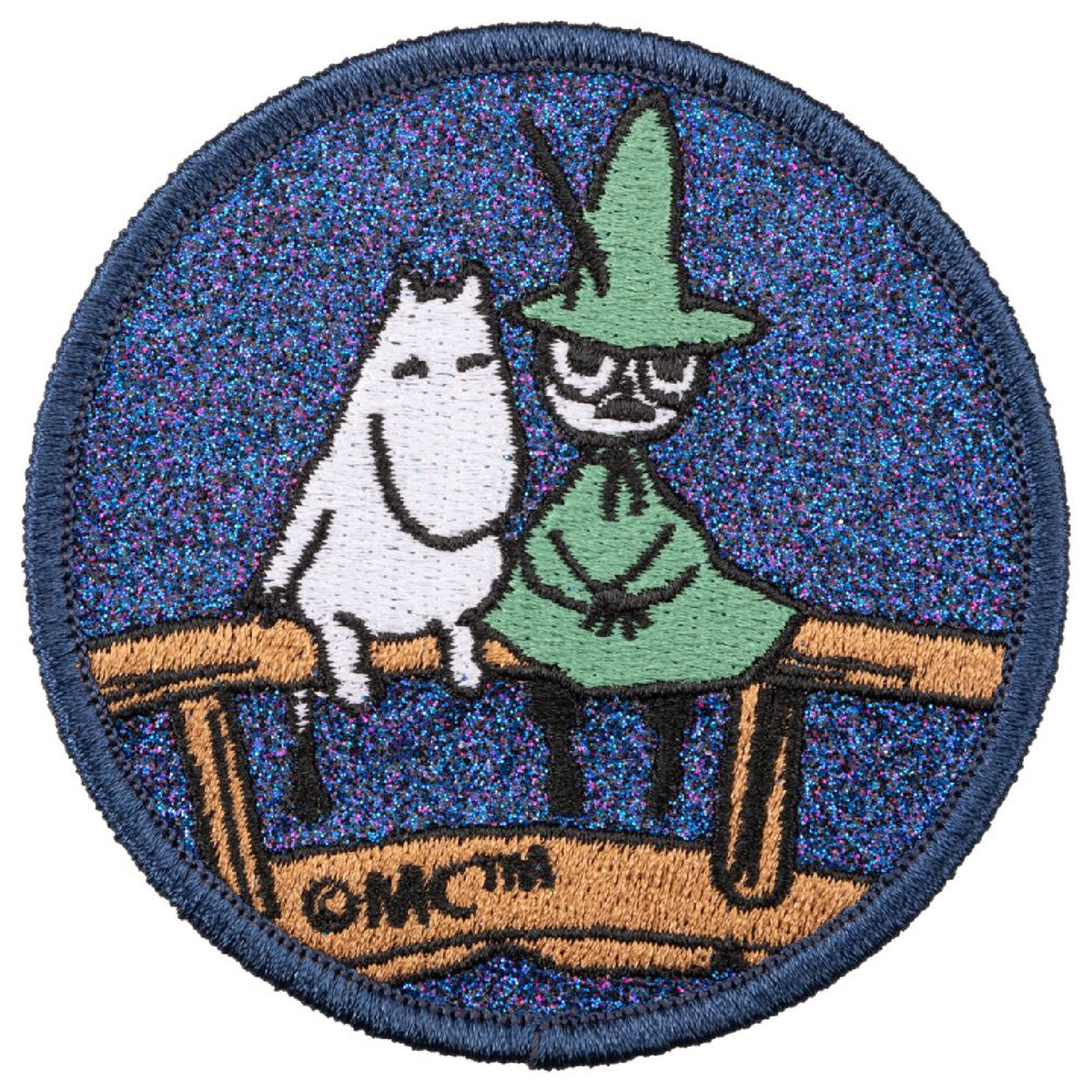 Moomin Bridge Iron-On Patch Blue