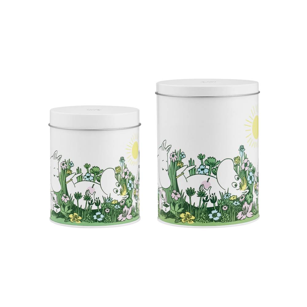 Moomin Garden Jars White 2-set - The Official Moomin Shop