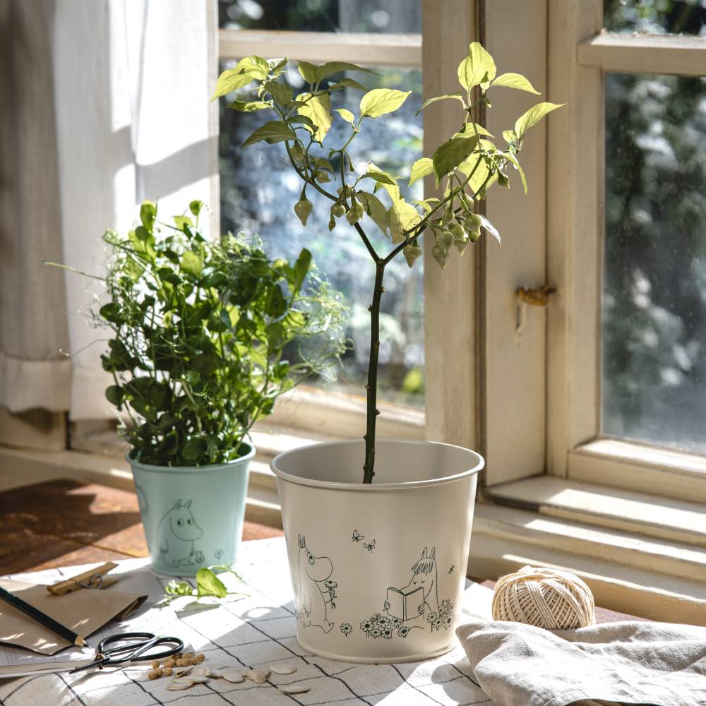Moomin Gardenia Flower Pot 11cm Green - The Official Moomin Shop