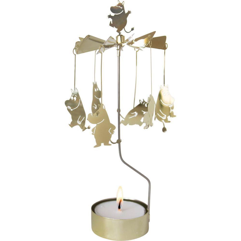 Moomintroll Big Rotary Candle Holder Gold