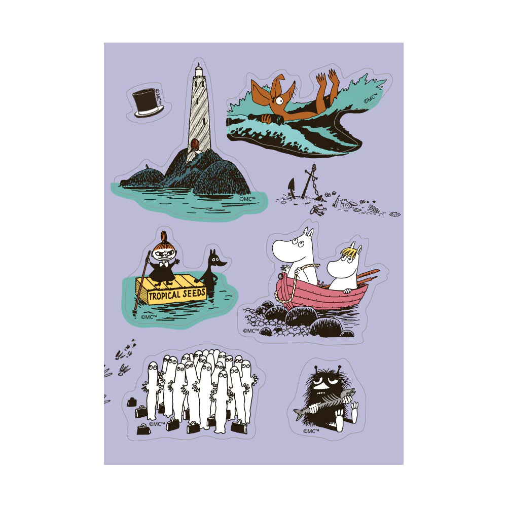 Moomin Sea Adventure Sticker Postcard
