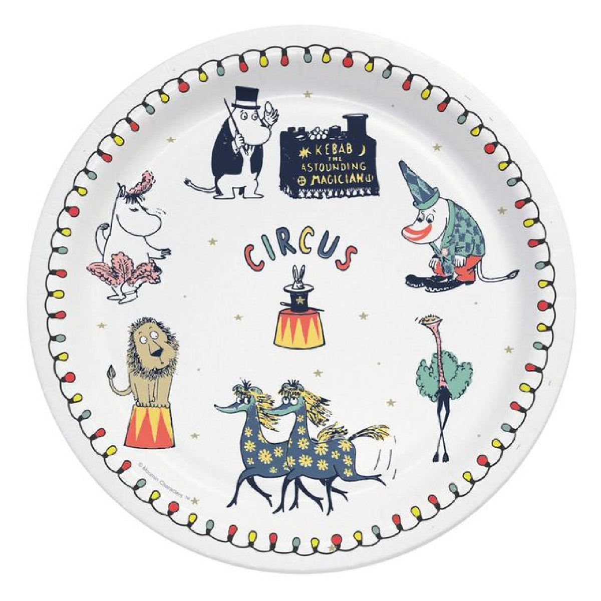 Moomin Paper Plate Circus 12 pcs