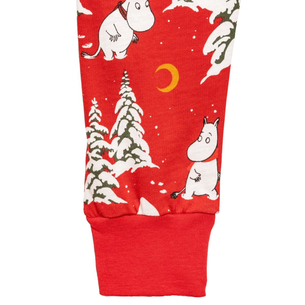 Moomin Winter Night Baby Pyjamas Red
