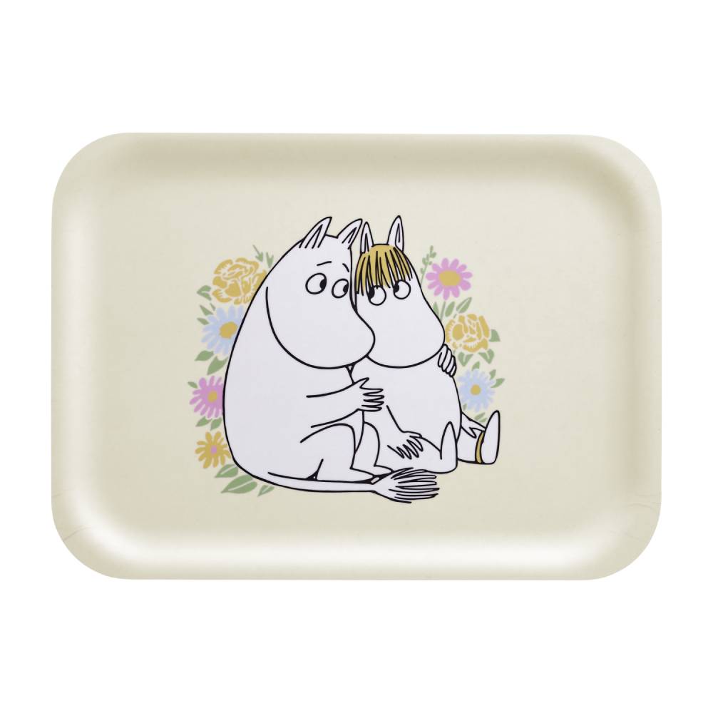 Moomin Flowers Tray White 27 x 20 cm