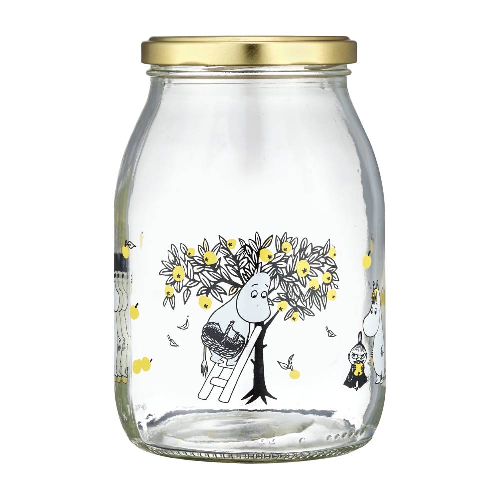 Moomin Apples Glass Jar  1 L