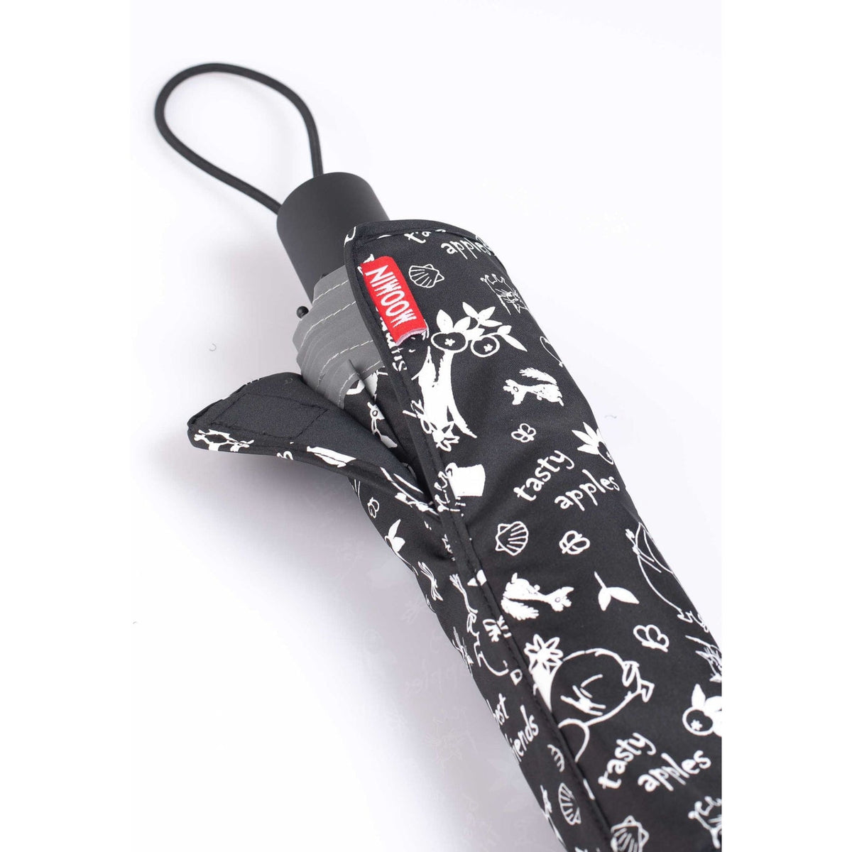 Moomin In the Garden Reflective Manual Umbrella Black Small