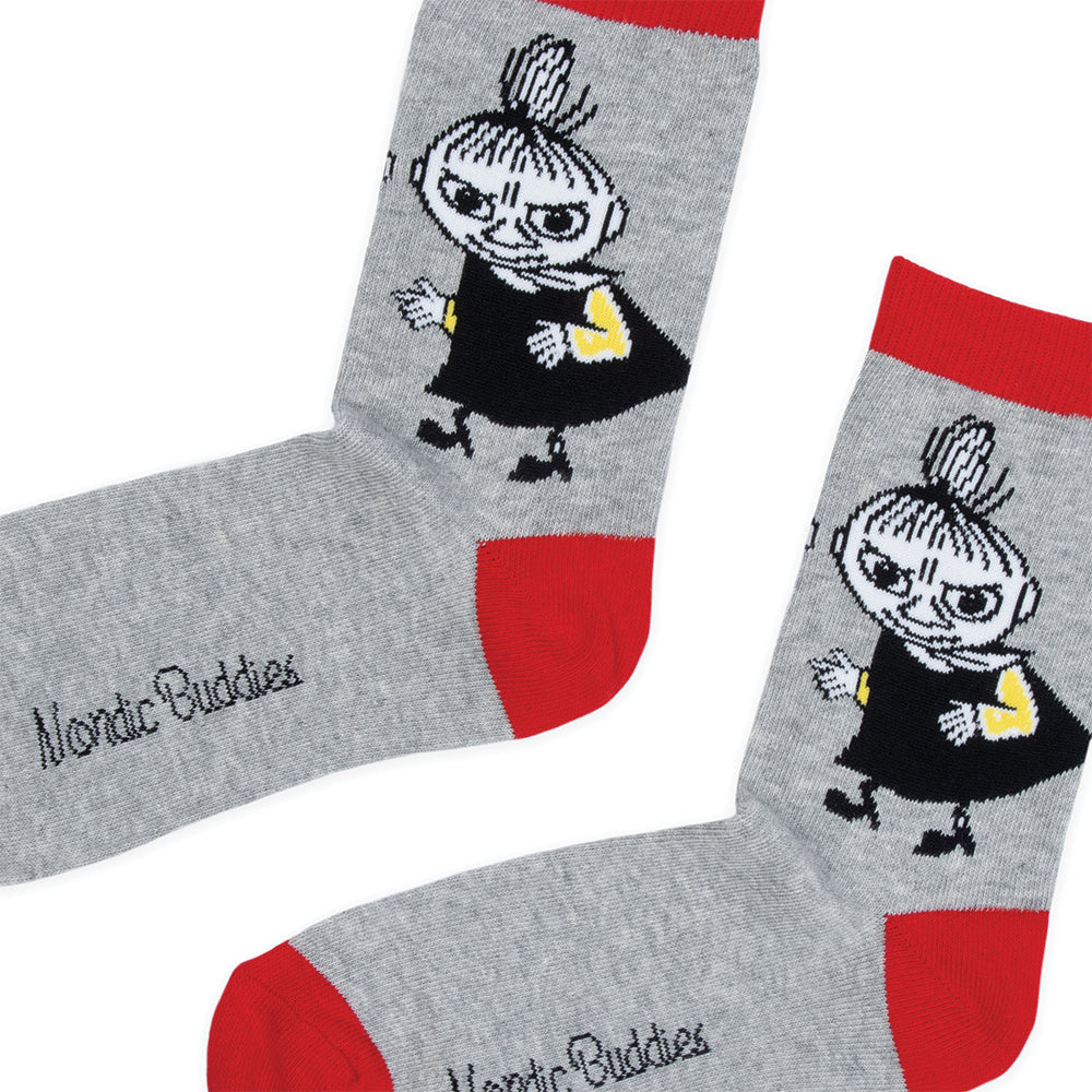 MOOMIN 80 Little My Socks Grey - Red Cross