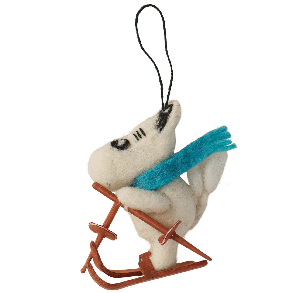 Felt Ornament Moomintroll Skiing