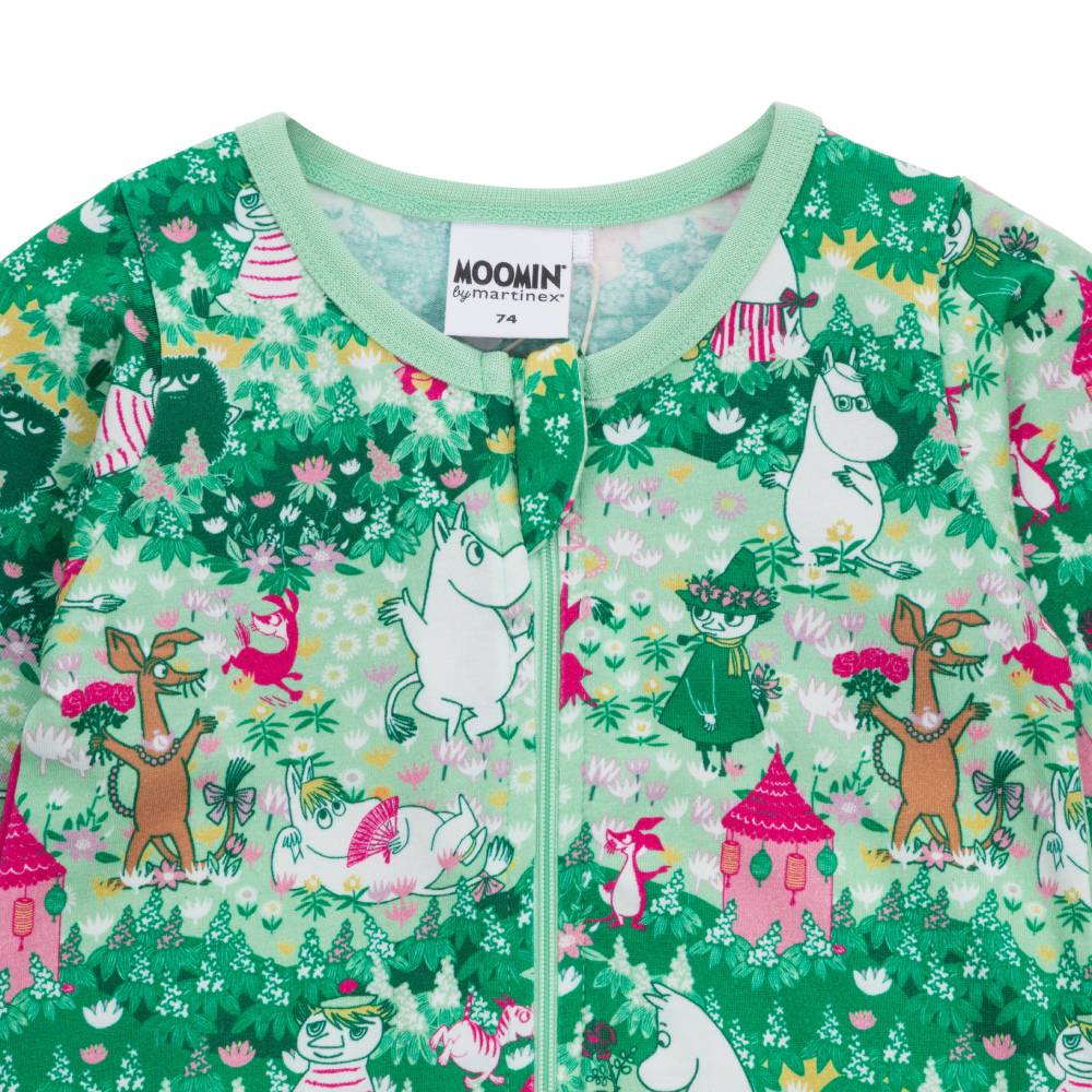 Moomin Greenery Baby Pyjamas Green