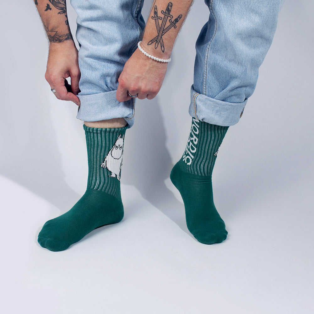 Moomin Socks Retro Angry Moomintroll Green