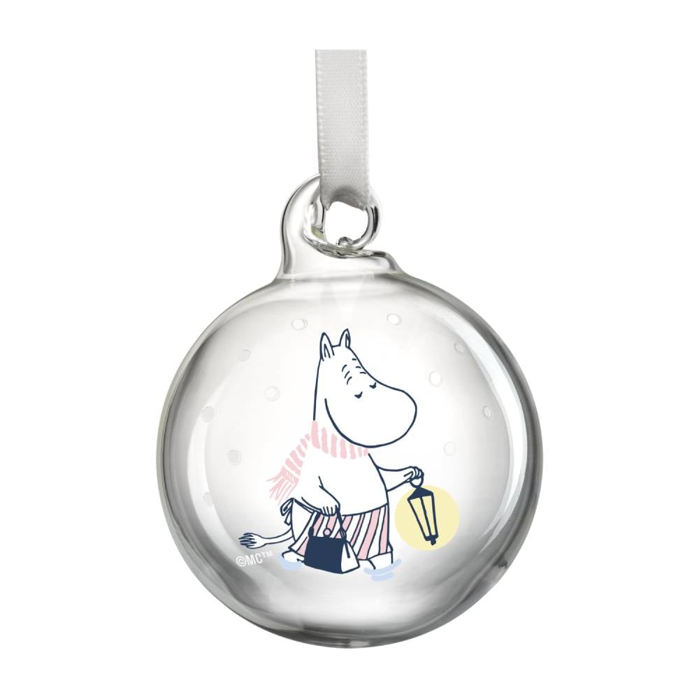 Moomin Let it Snow Christmas Bauble 4 pcs Ø 5 cm