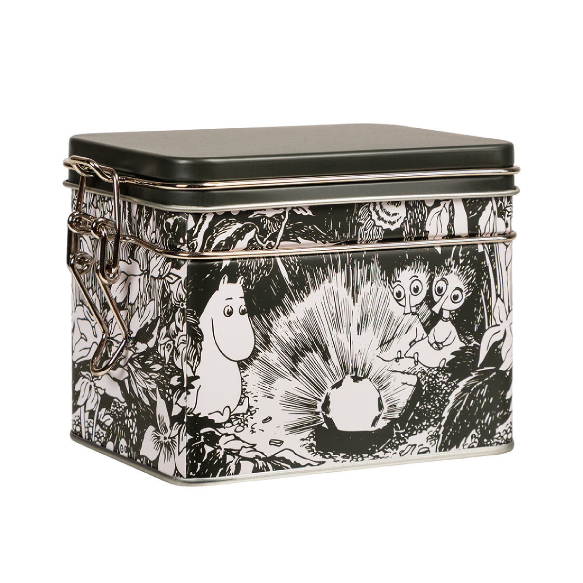 Moomin Ruby Tea Tin Black And White