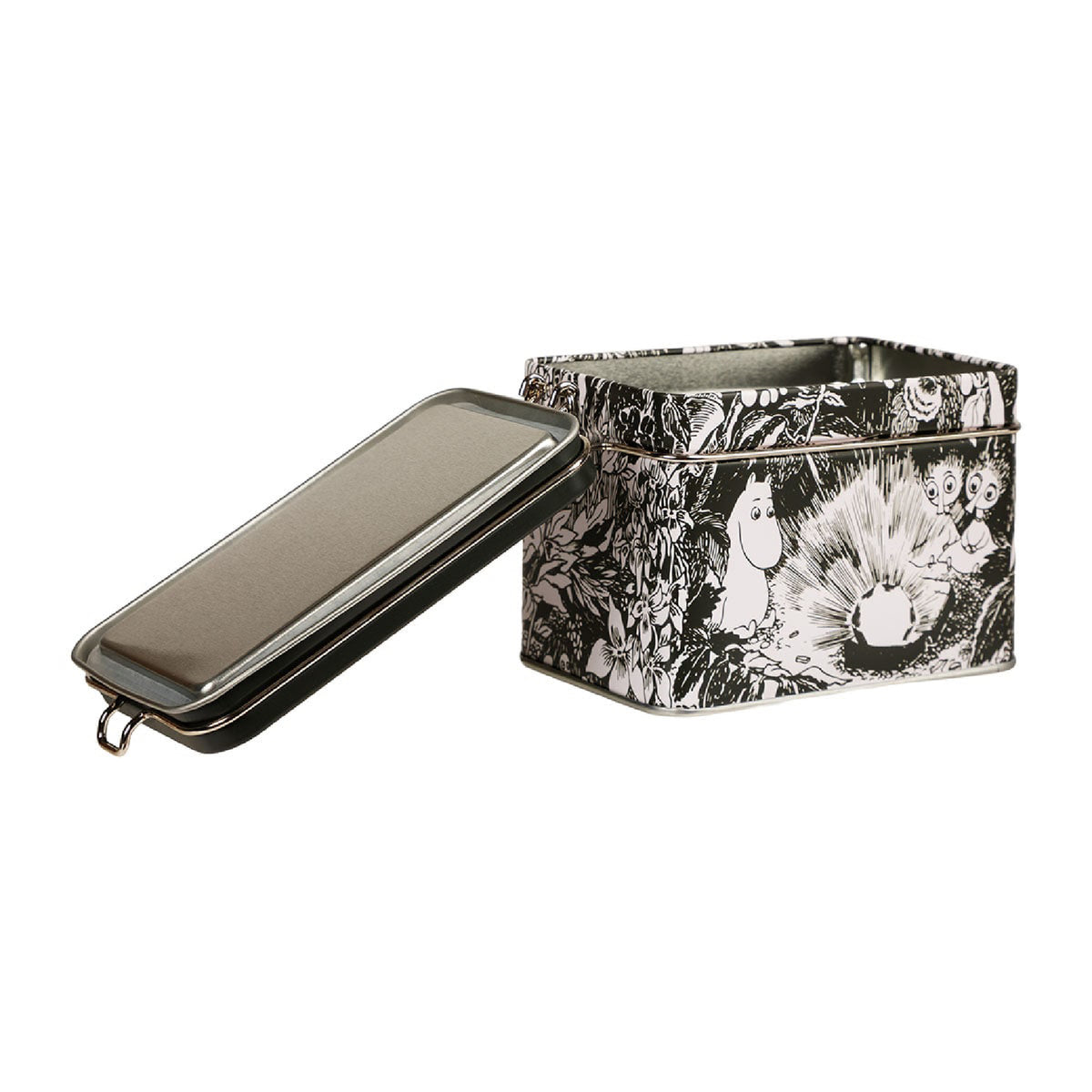 Moomin Ruby Tea Tin Black And White