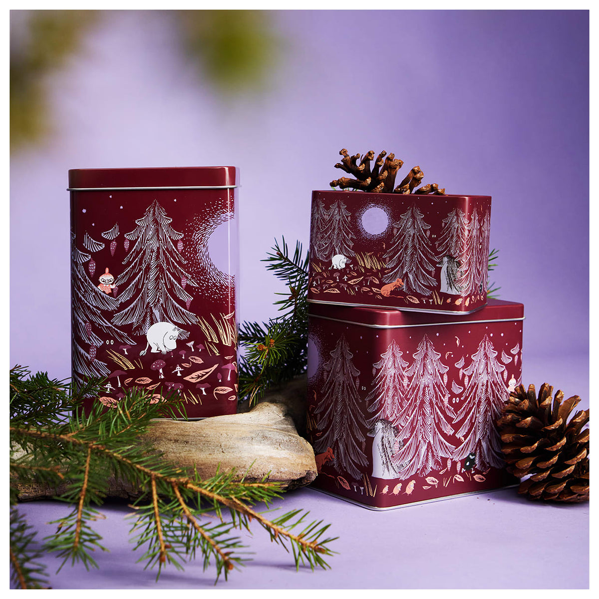 Primeval Forest Coffee Tin Red