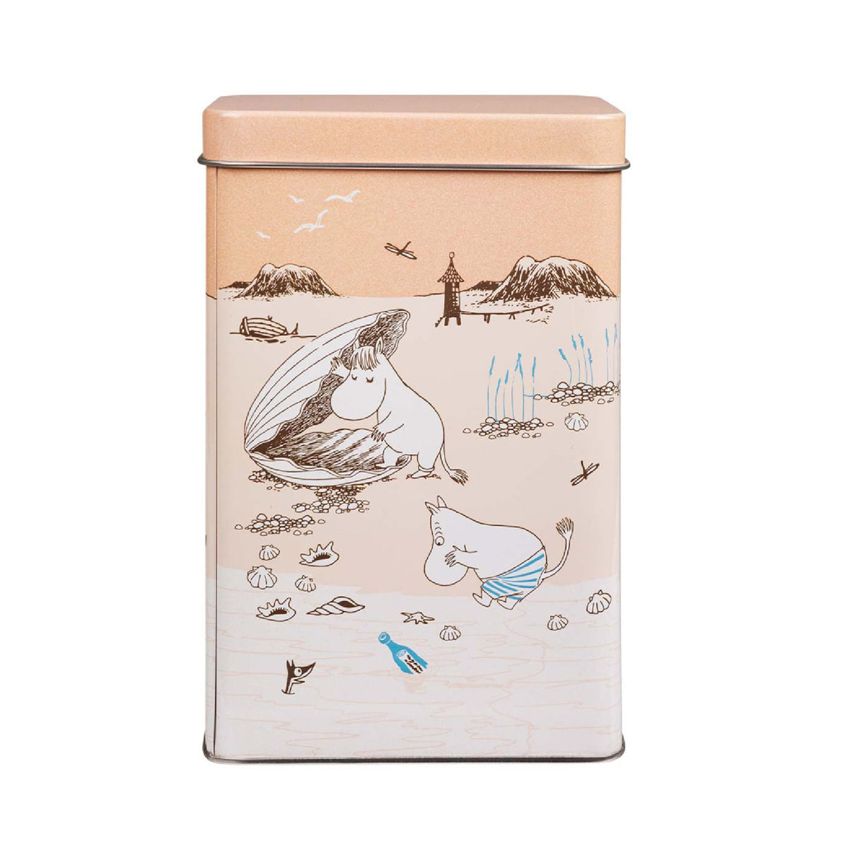 Moomin Beach Trip Coffee Tin Orange