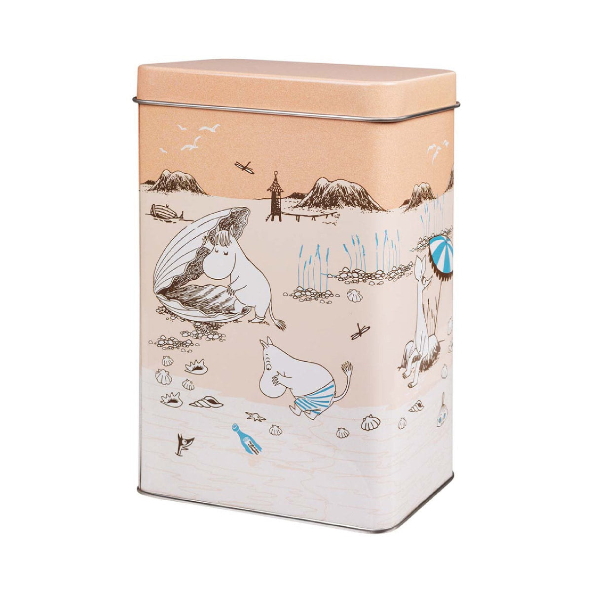 Moomin Beach Trip Coffee Tin Orange