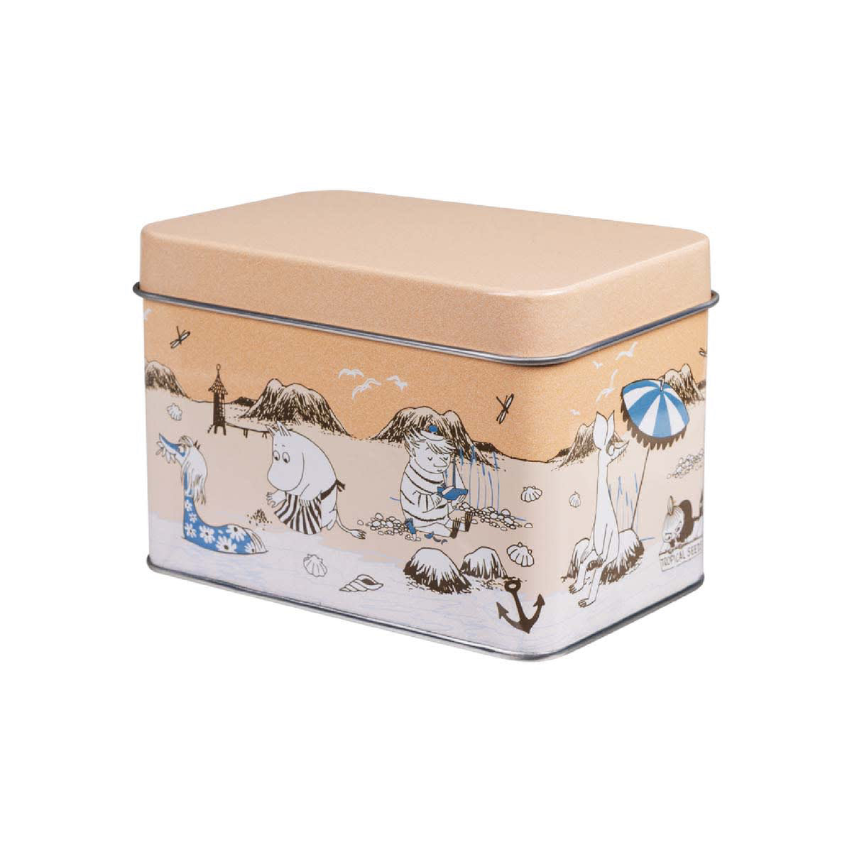 Moomin Beach Trip Tea Tin Orange