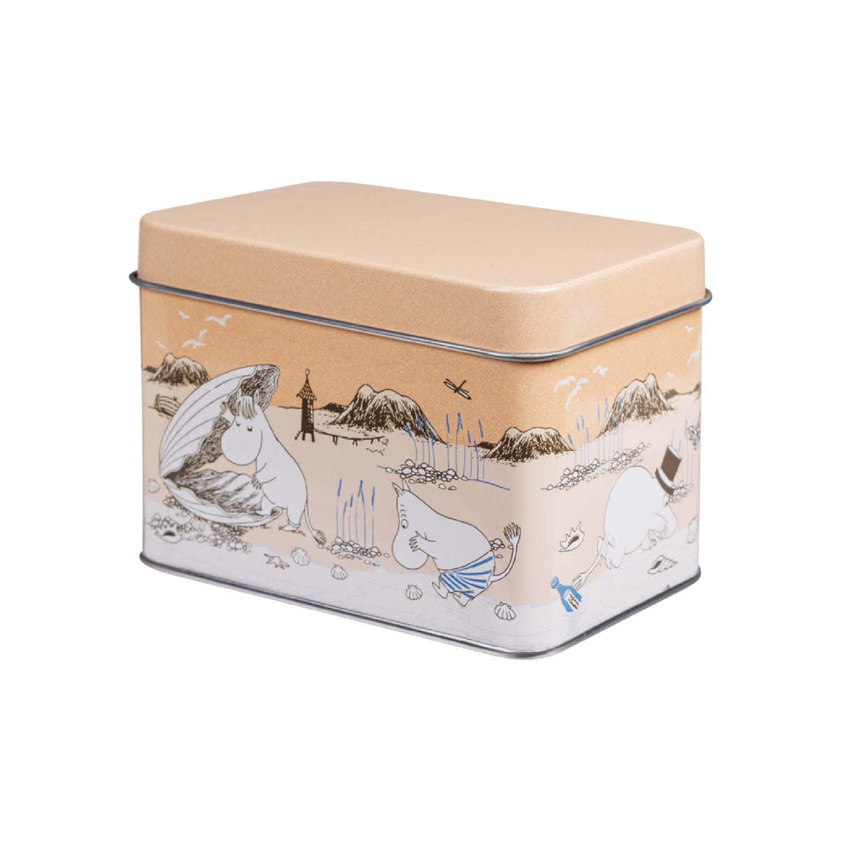 Moomin Beach Trip Tea Tin Orange