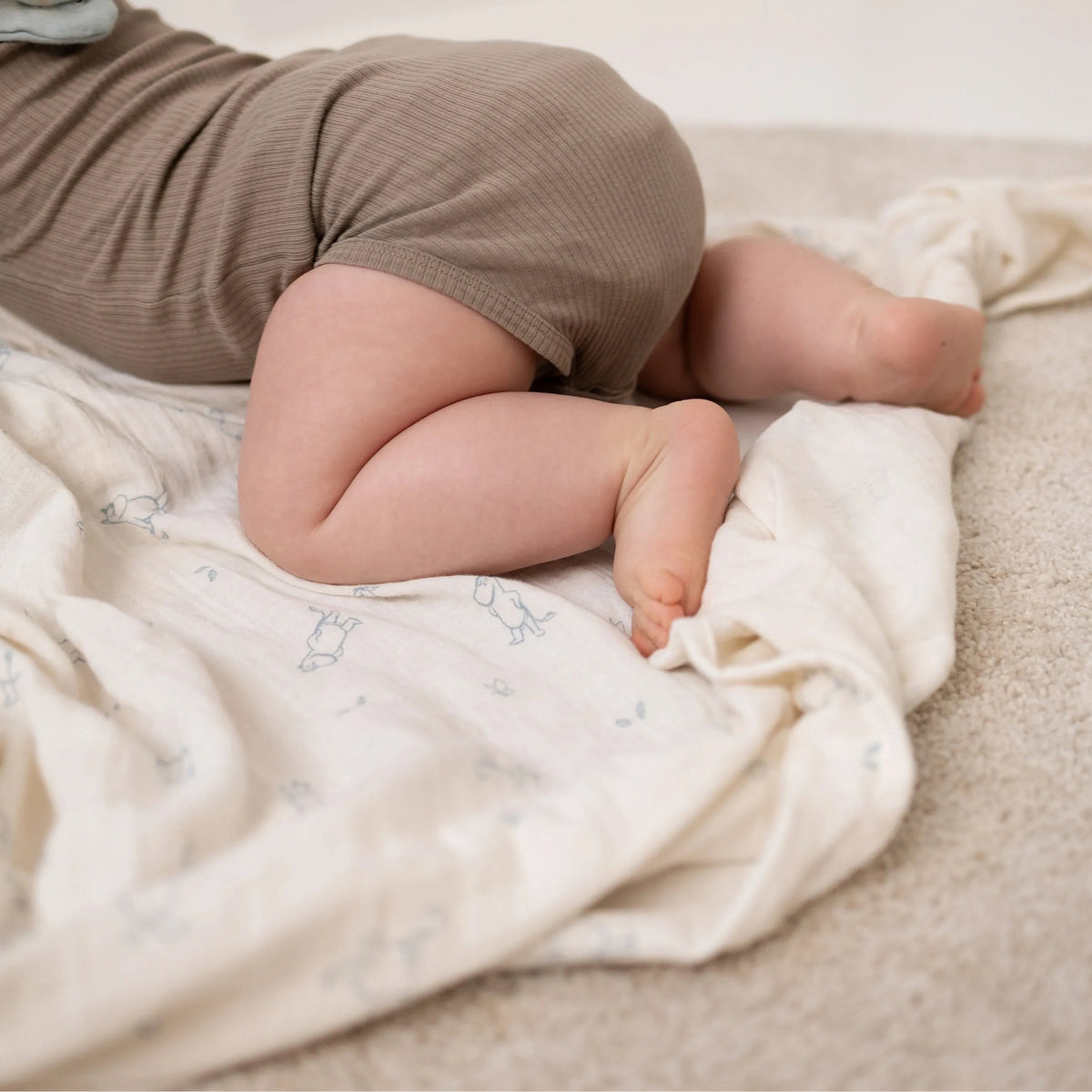 Moomin Muslin Swaddle Blanket Blue