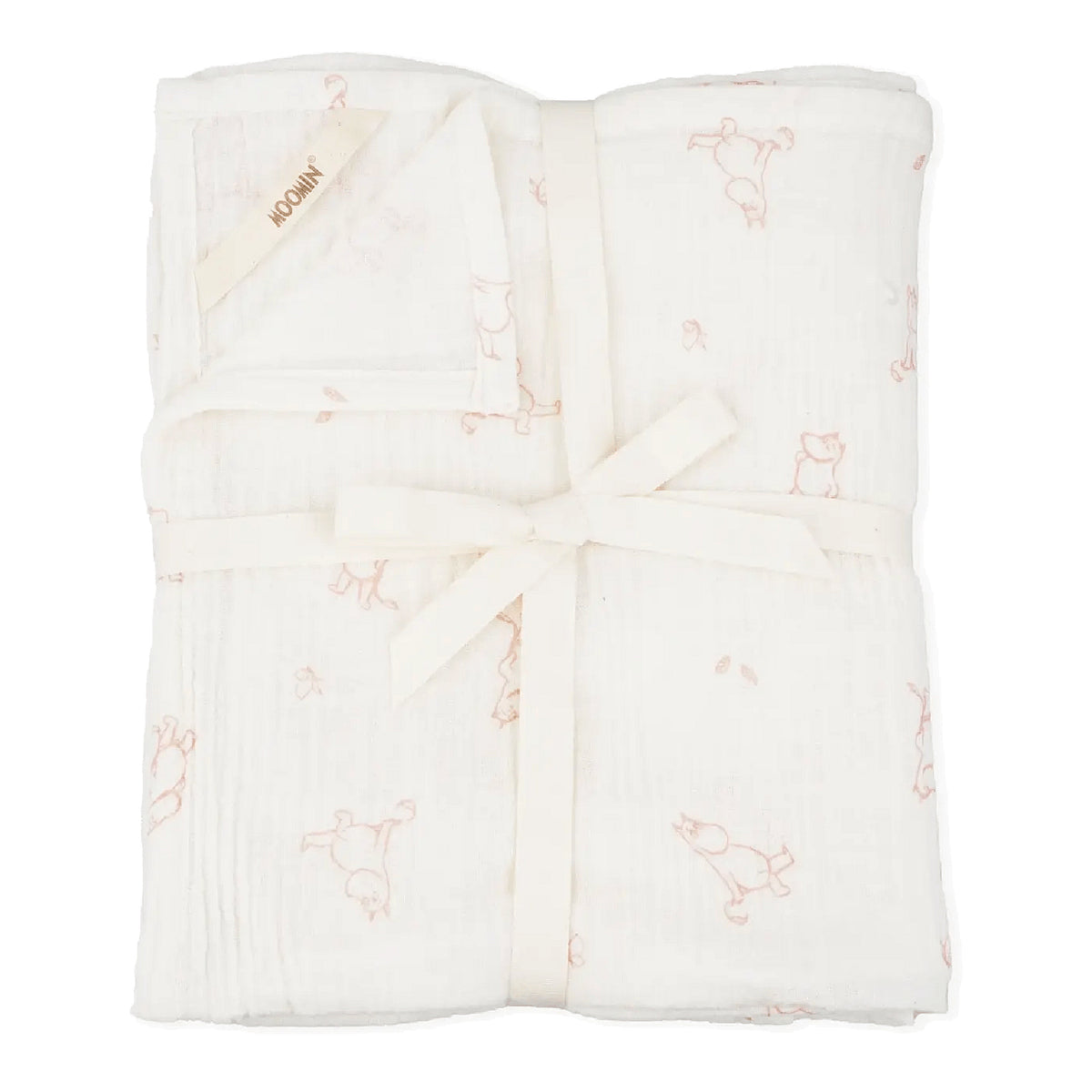 Moomin Muslin Swaddle Blanket Pink