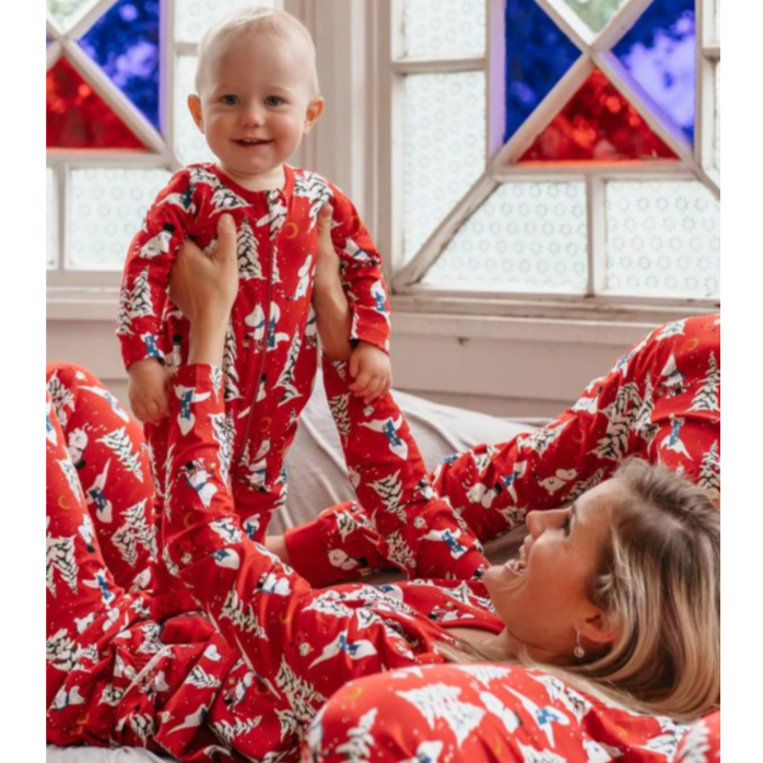 Moomin Winter Night Baby Pyjamas Red