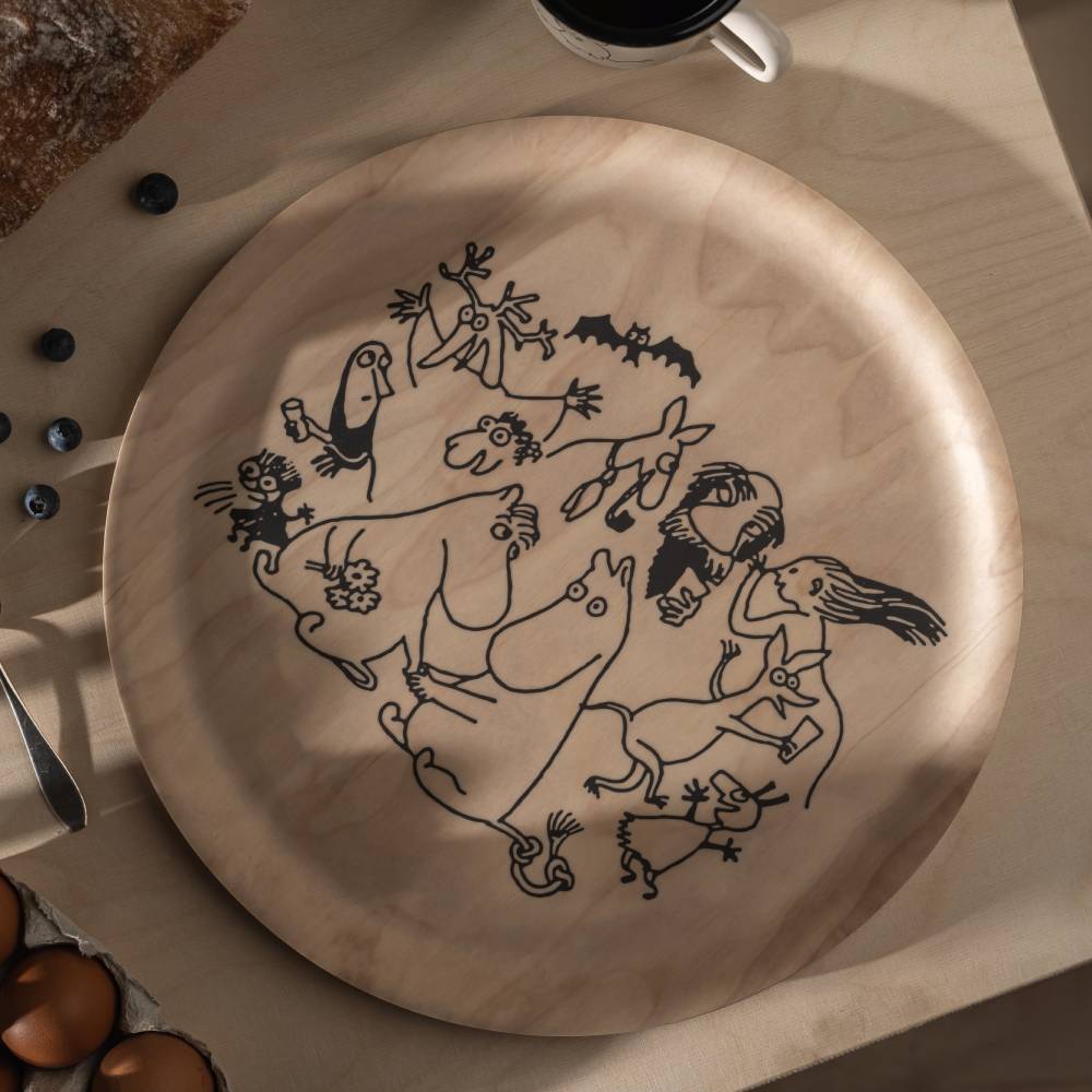 Moomin 80 Wooden Round Tray Ø 35 cm