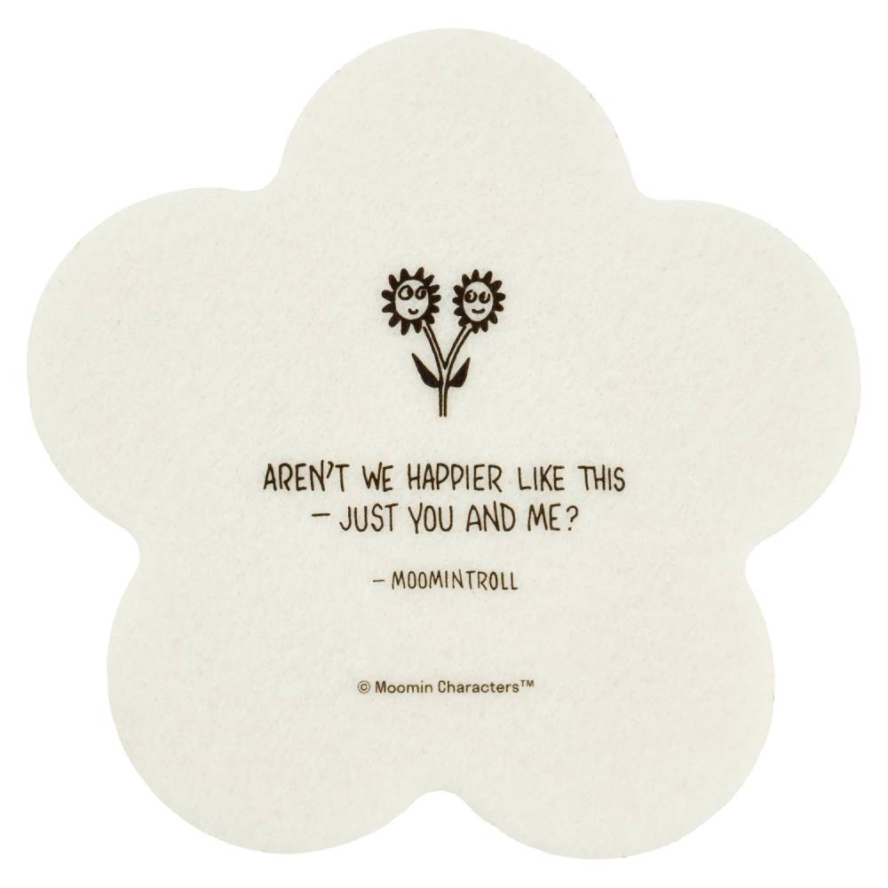 Moomin Flowers Coasters Yellow 4set - The Official Moomin Shop