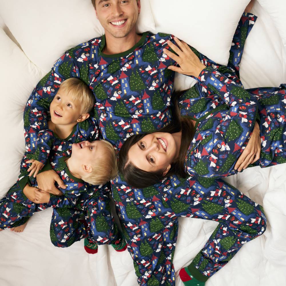Moomin Bustling Baby Pyjamas Darkblue - The Official Moomin Shop