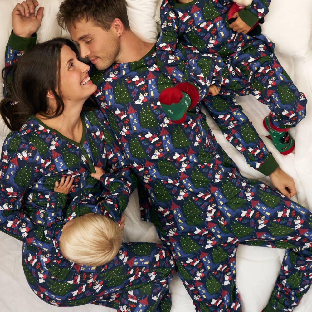 Moomin Bustling Women Pyjamas Blue - The Official Moomin Shop