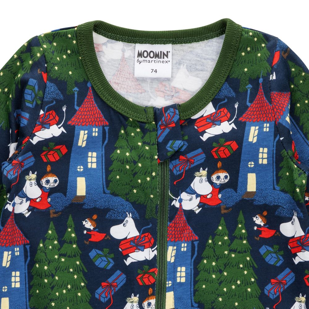 Moomin Bustling Baby Pyjamas Darkblue - The Official Moomin Shop