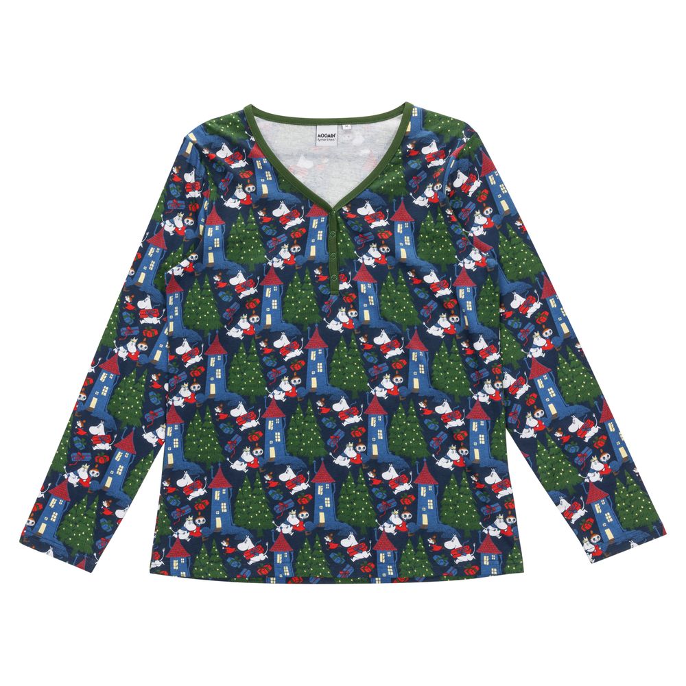 Moomin Bustling Women Pyjamas Blue - The Official Moomin Shop