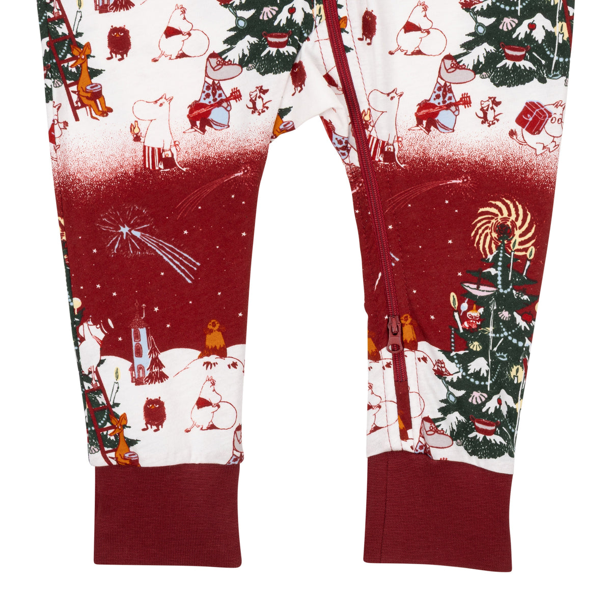 Moomin Yule Night Baby Pyjamas Red - The Official Moomin Shop