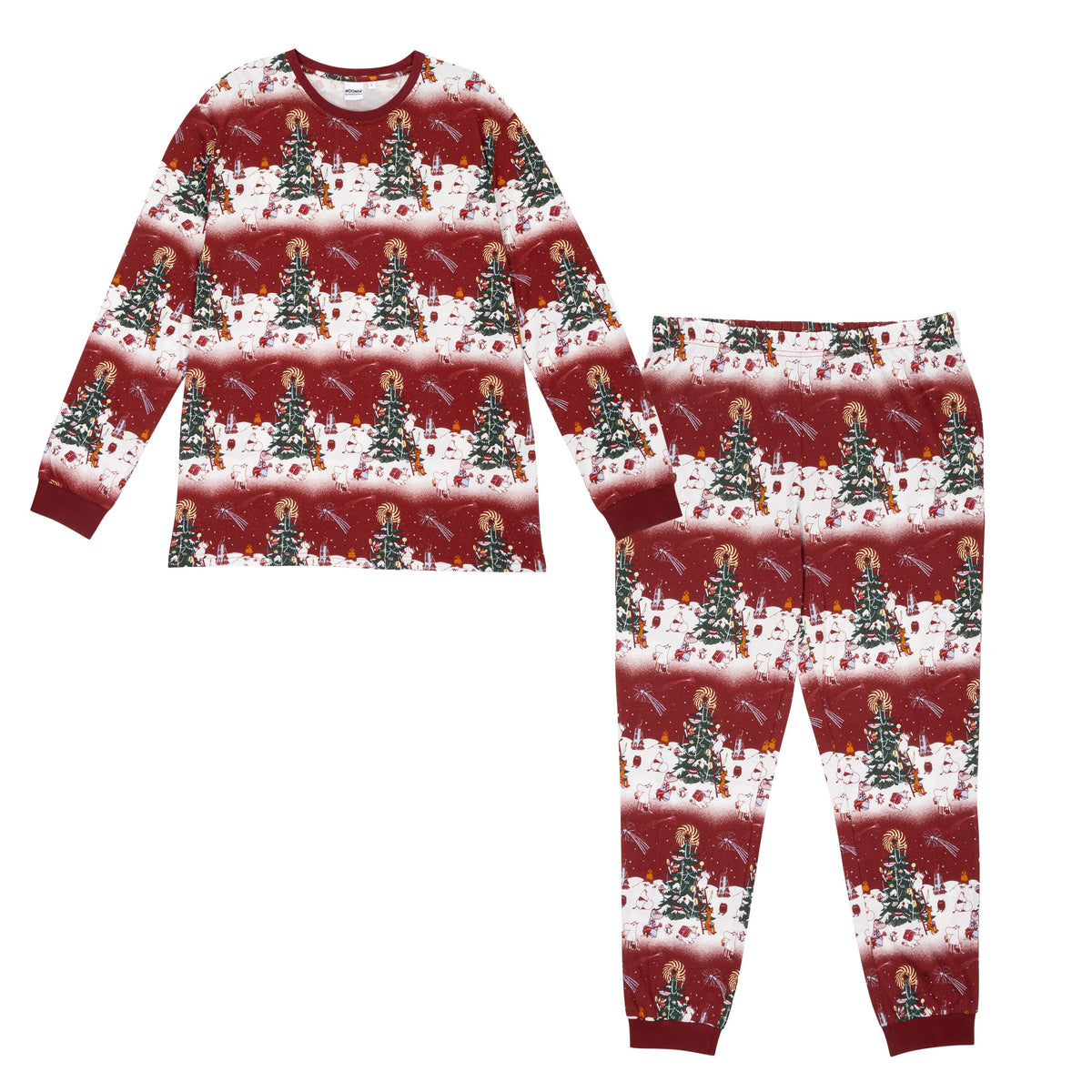 Moomin Yule Night Men Pyjamas Red - The Official Moomin Shop
