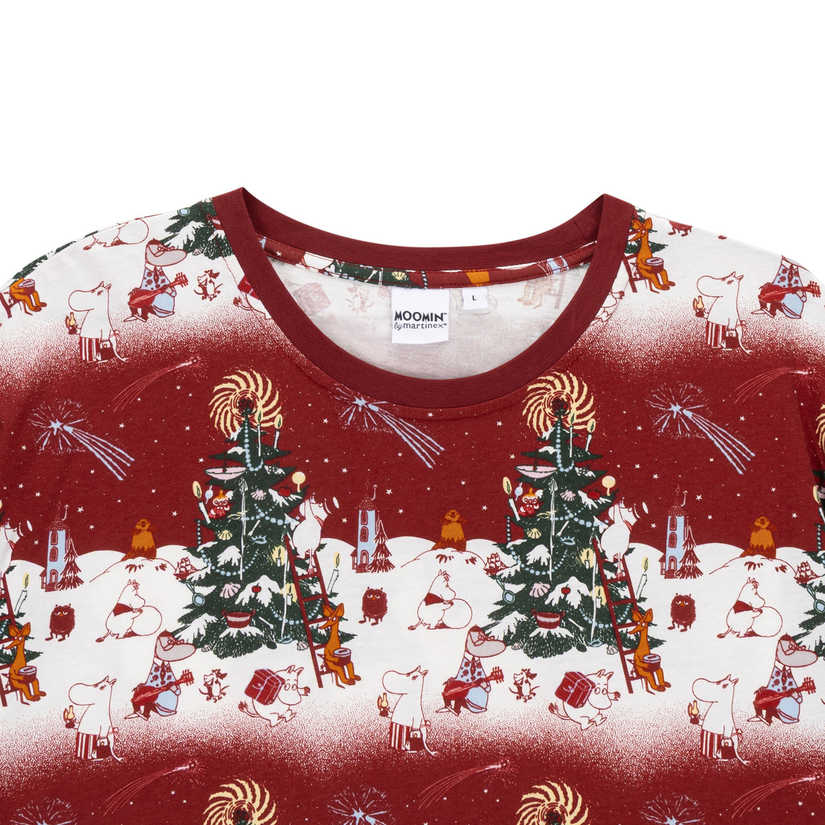 Moomin Yule Night Men Pyjamas Red - The Official Moomin Shop