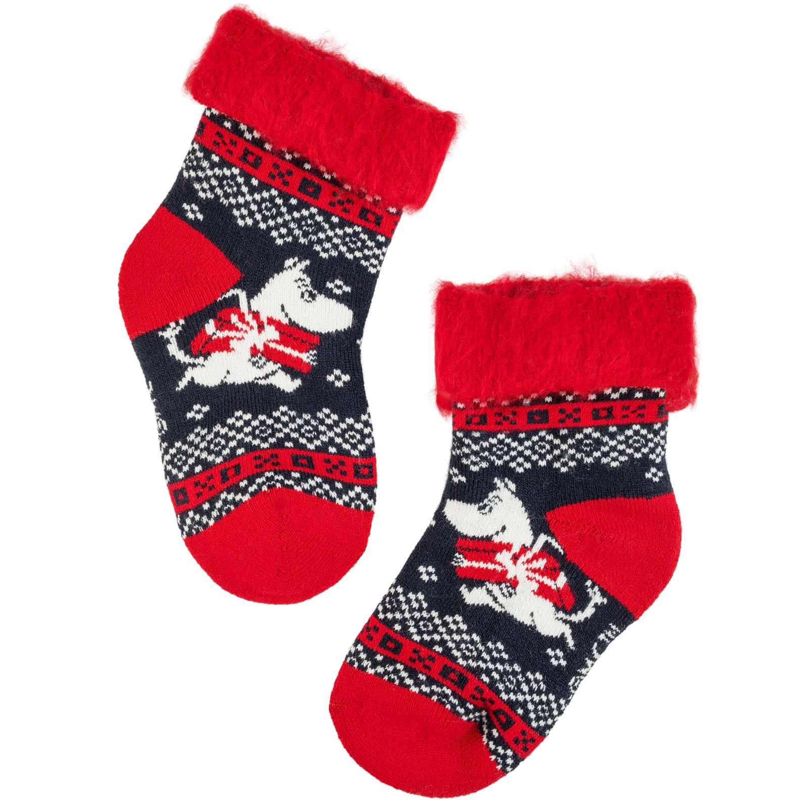 Moomintroll Fluffy Socks Red - The Official Moomin Shop