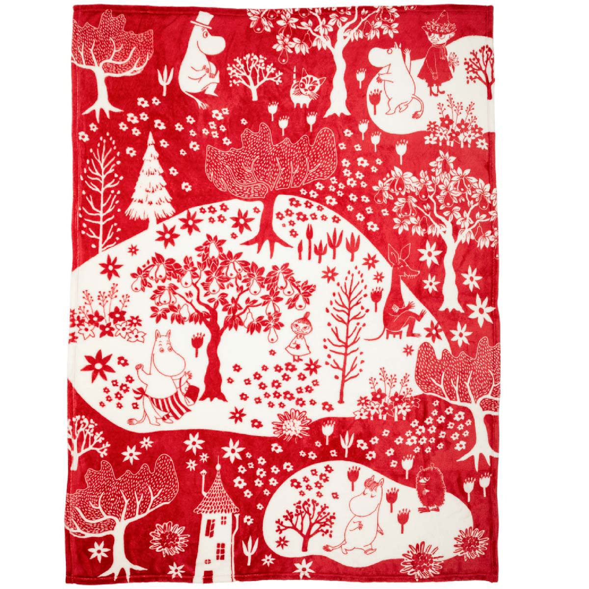 Moomin Park Fleece Blanket Red