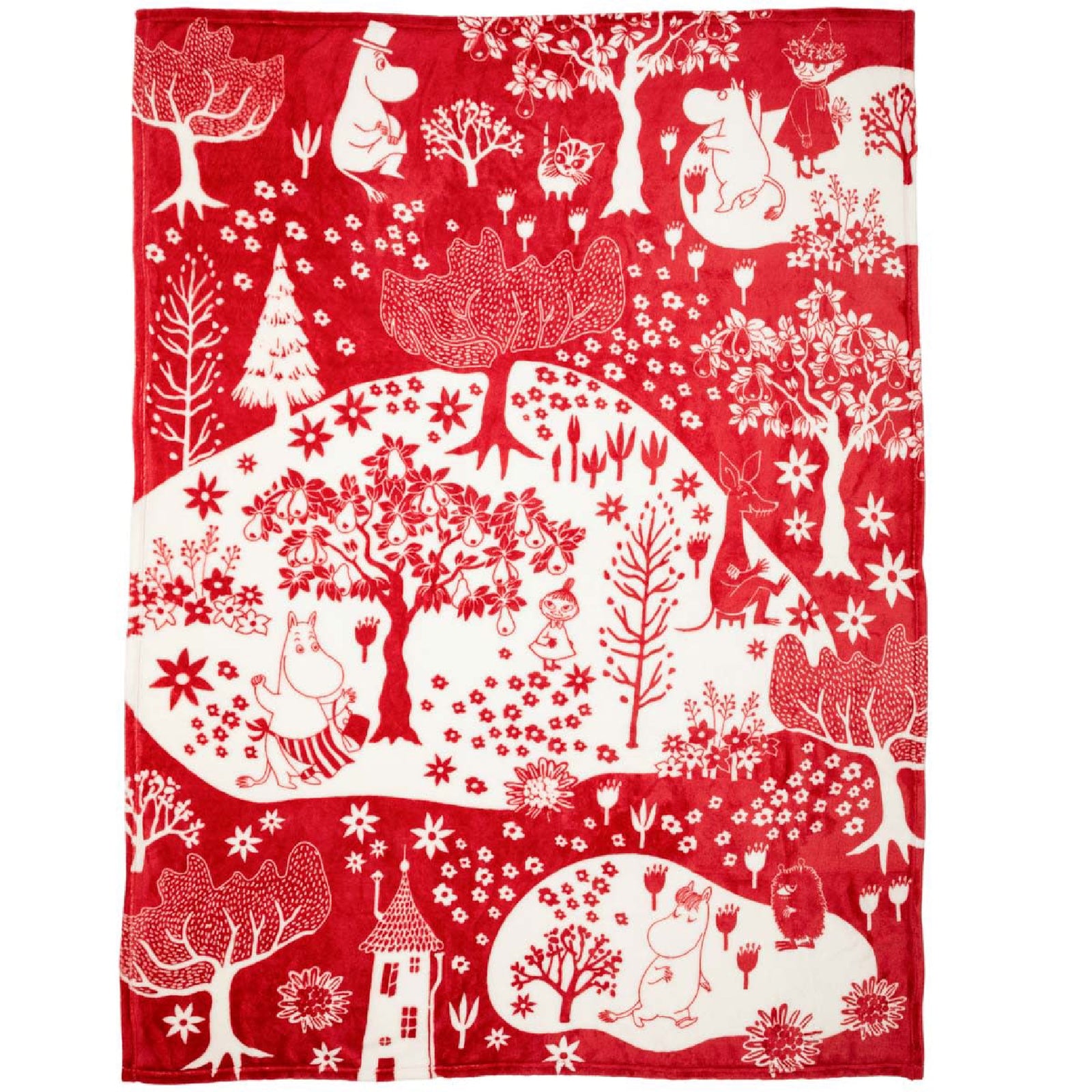 Moomin Park Fleece Blanket Red