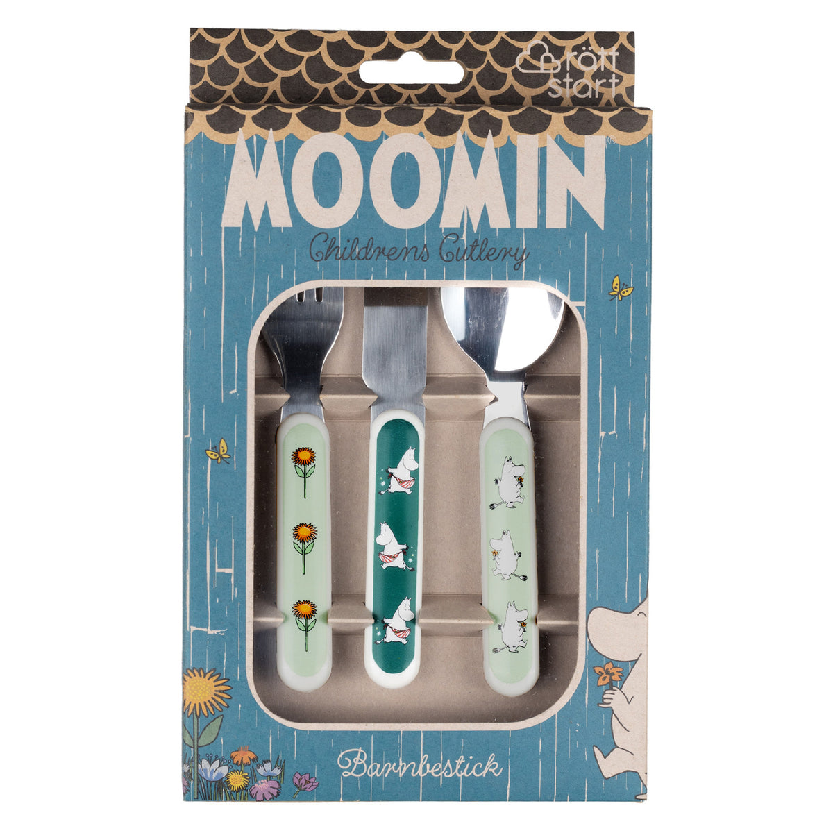 Children's Cutlery Set Moomin Meadow Green