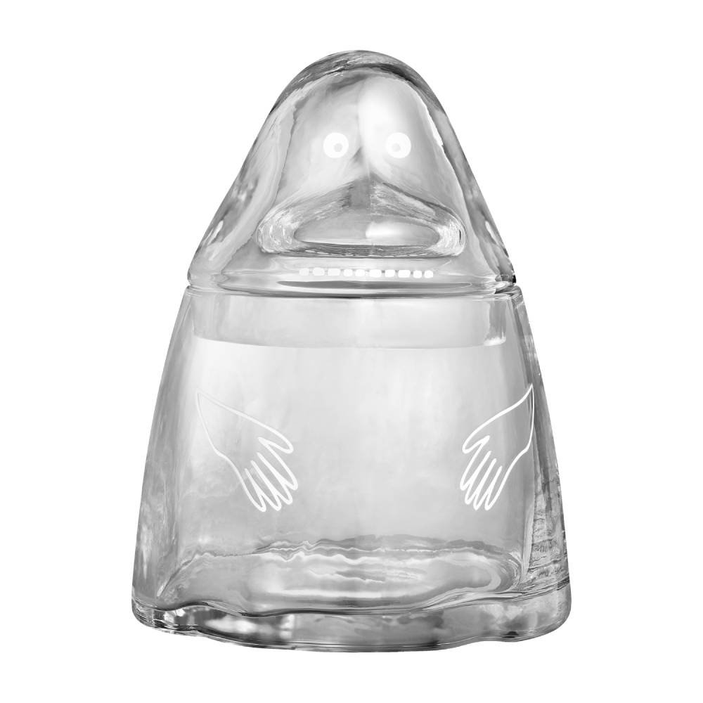 The Groke Shaped Glass Jar 19,5cm - The Official Moomin Shop