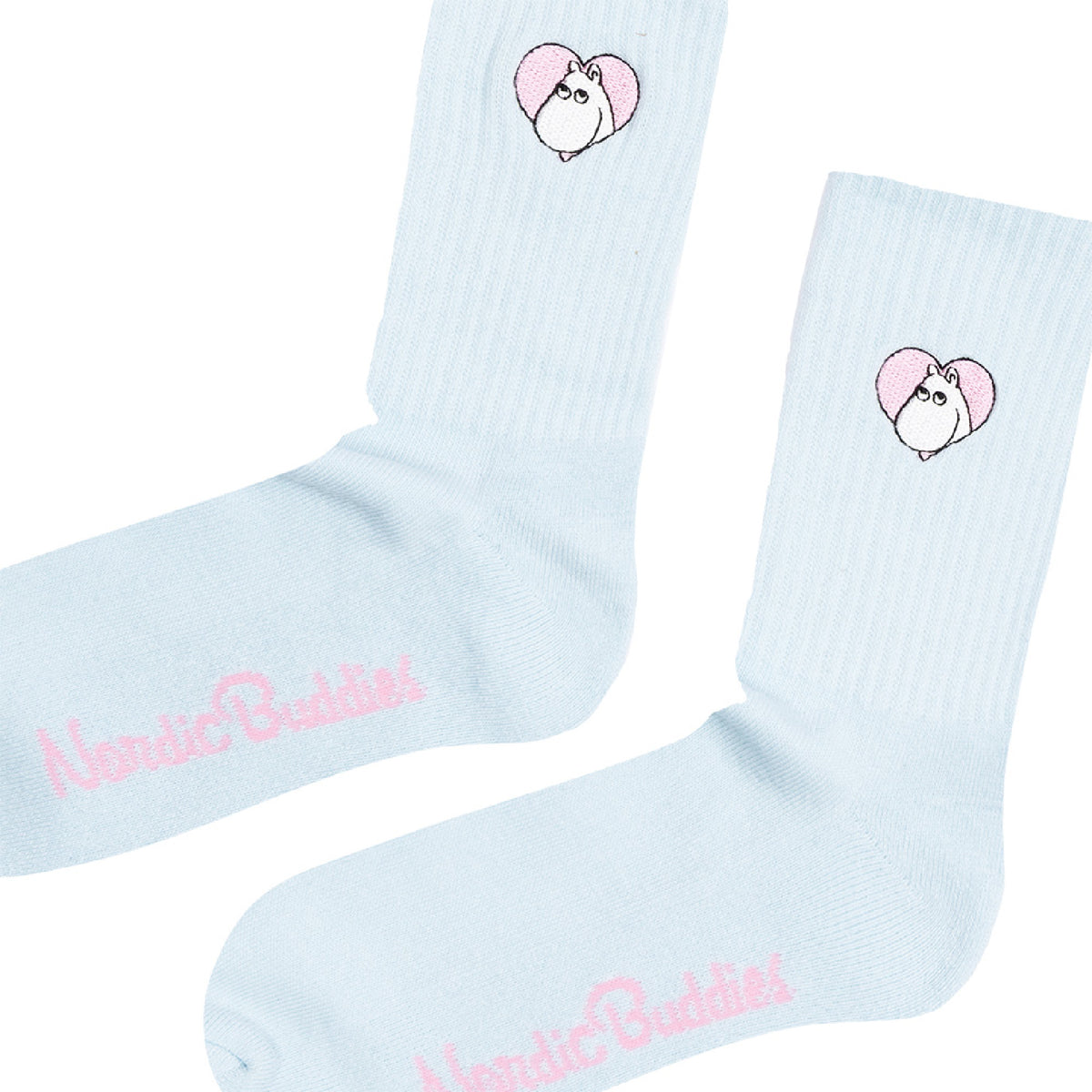 Moomin Socks Retro Moomintroll Heart Light blue