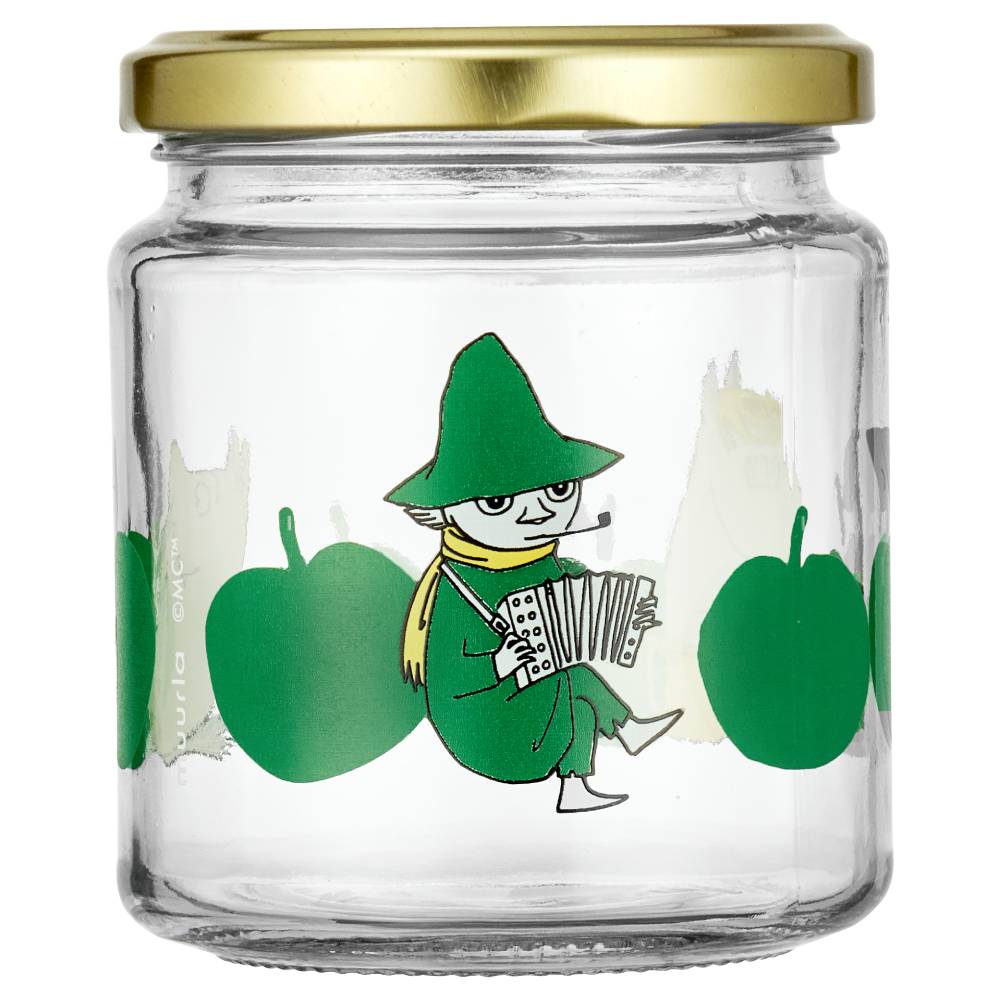Moomin Joyful Apples Glass Jar 0,3L - The Official Moomin Shop
