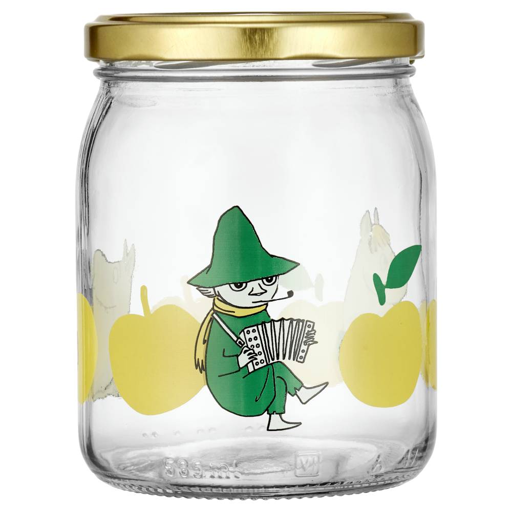 Moomin Joyful Apples Glass Jar 0,5L - The Official Moomin Shop
