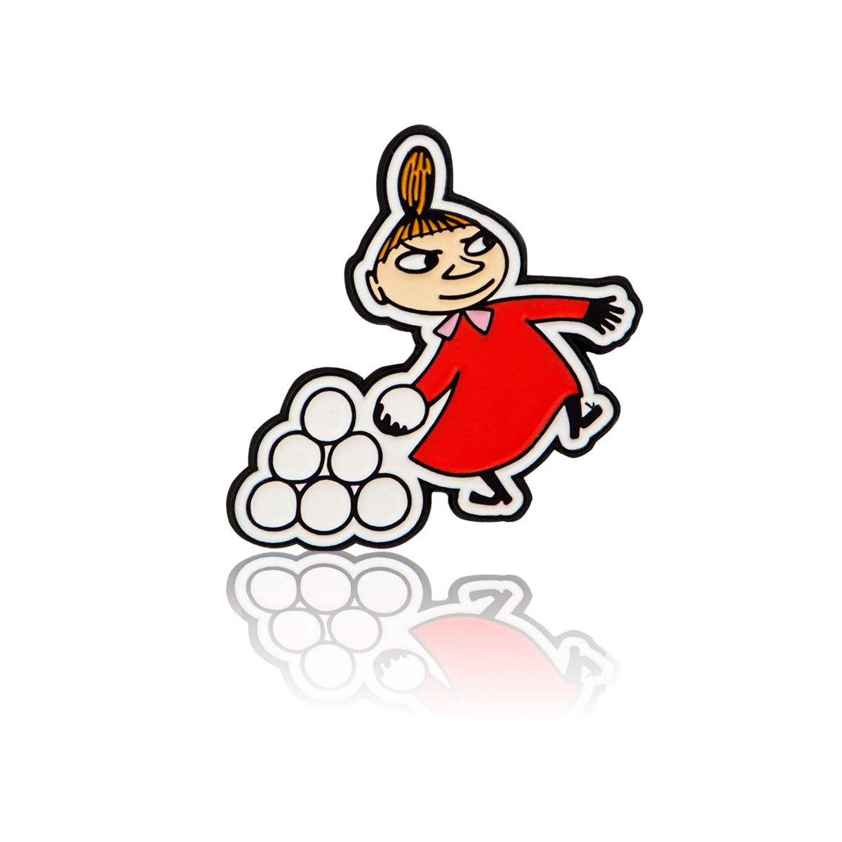 Little My Throwing Snowballs Pin