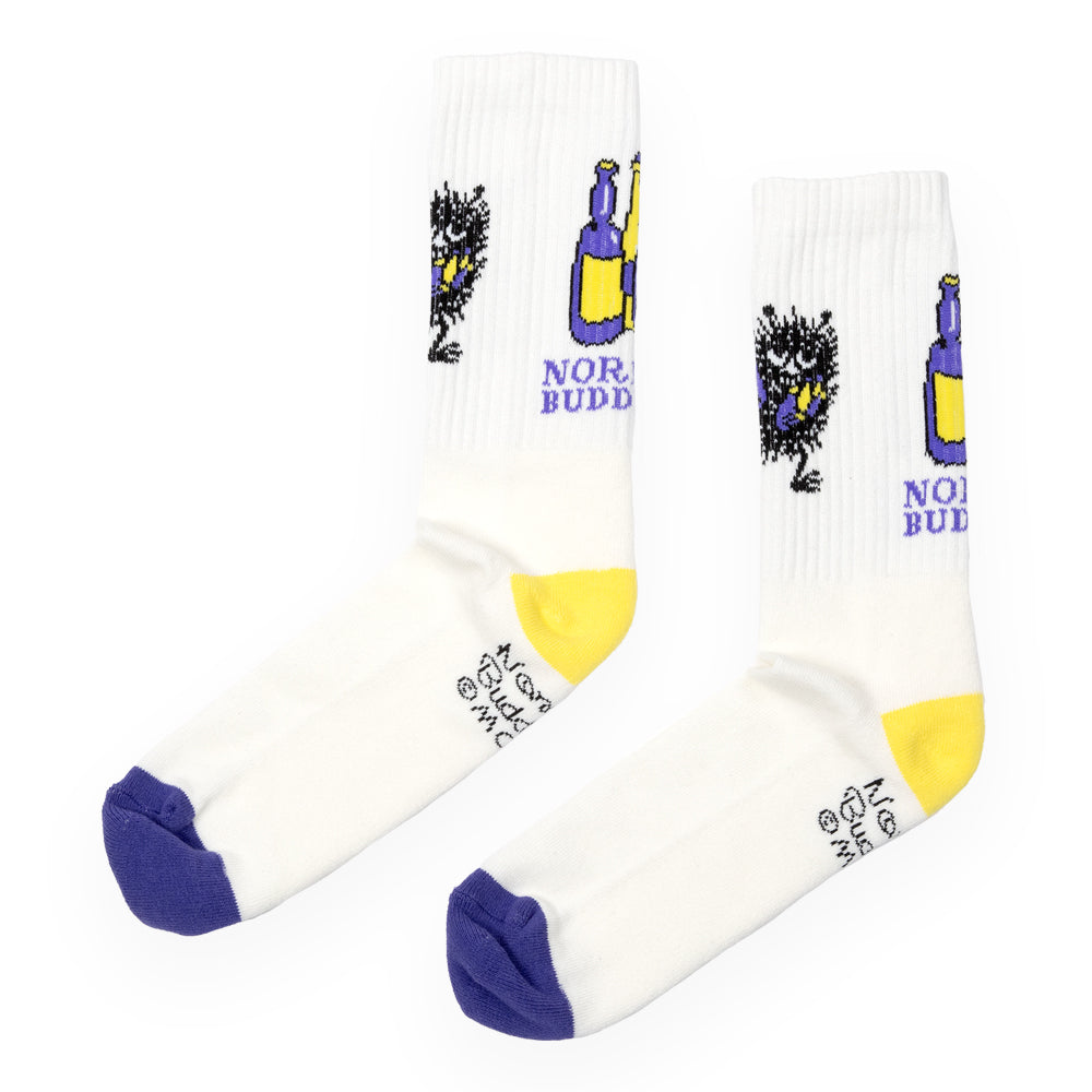 Moomin Socks Stinky Retro White/Yellow/Purple