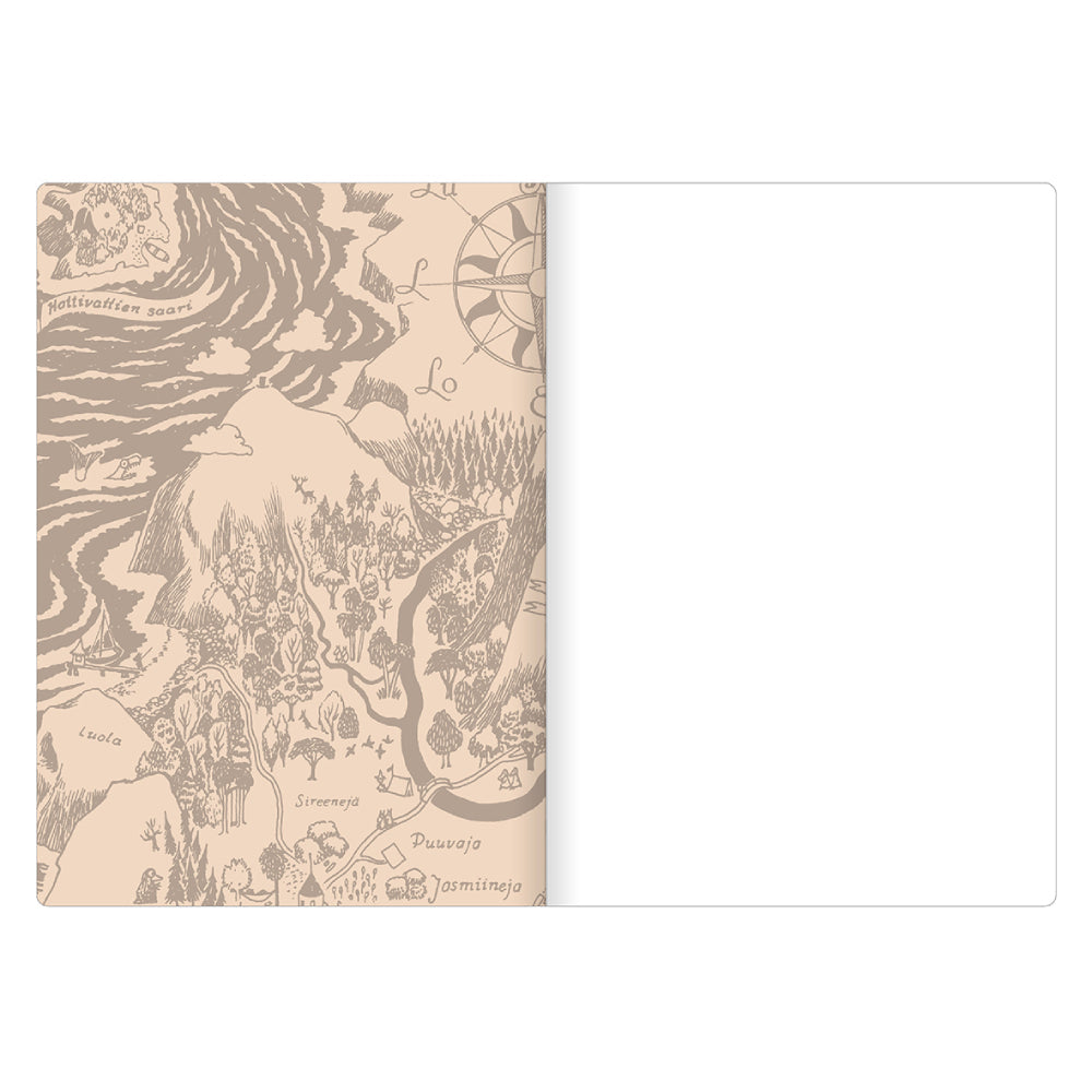 Moomin Notebook A5 Map Beige