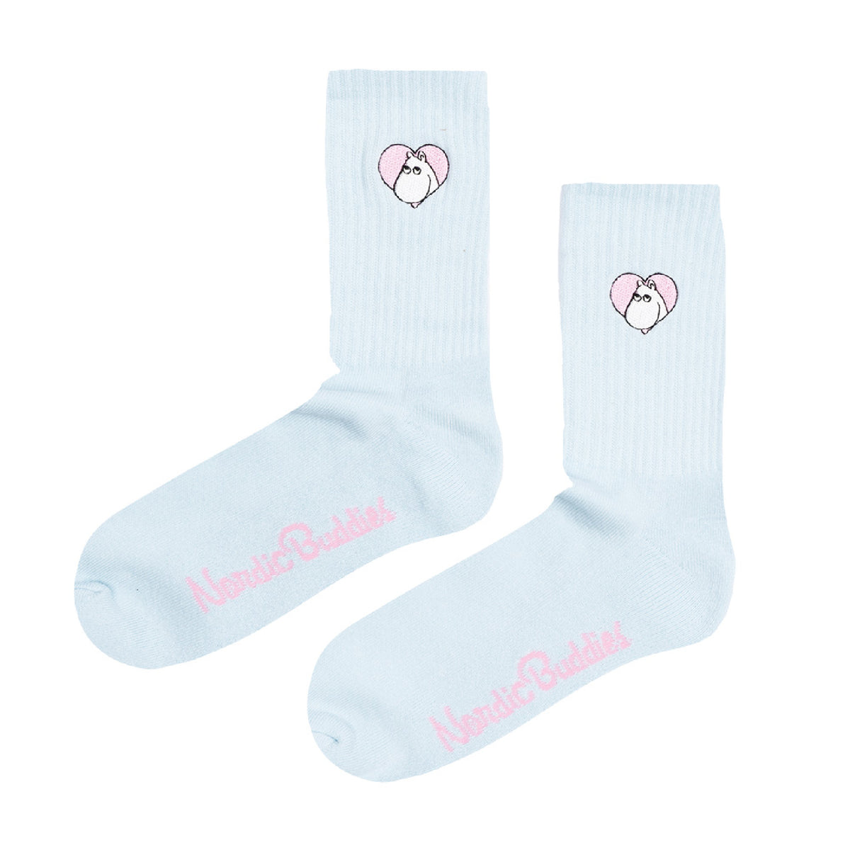 Moomin Socks Retro Moomintroll Heart Light blue